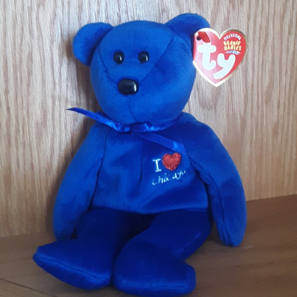 TY Beanie "I LOVE CHICAGO" Bear - 6 inch